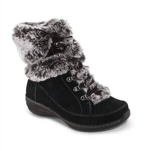 NEW AETREX women's fiona winter boots in black